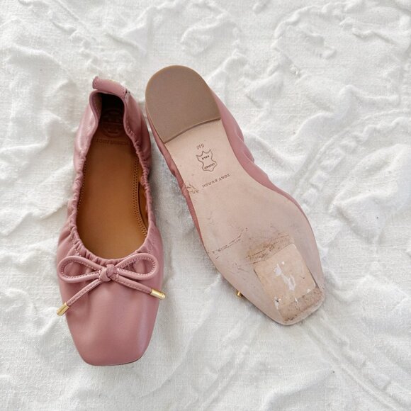 Tory Burch Square Toe Flats Size 5 - Picture 5 of 6